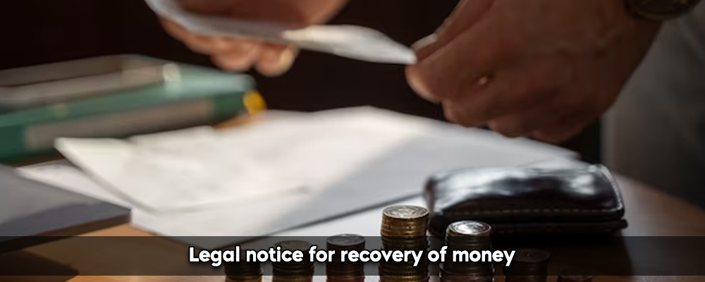 Legal notice for recovery of money format