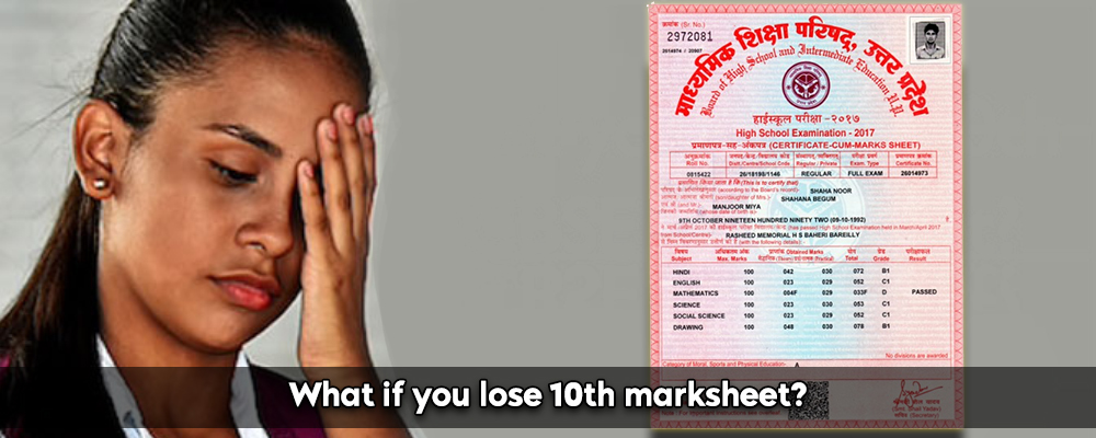 What If You Lose The 10th Mark Sheet?